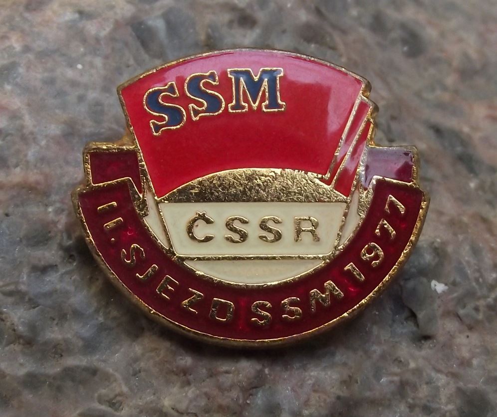 1977 SSM Socialist Youth of Czechoslovakia 2nd National Congress Clasp Pin Badge - Badgecrazy