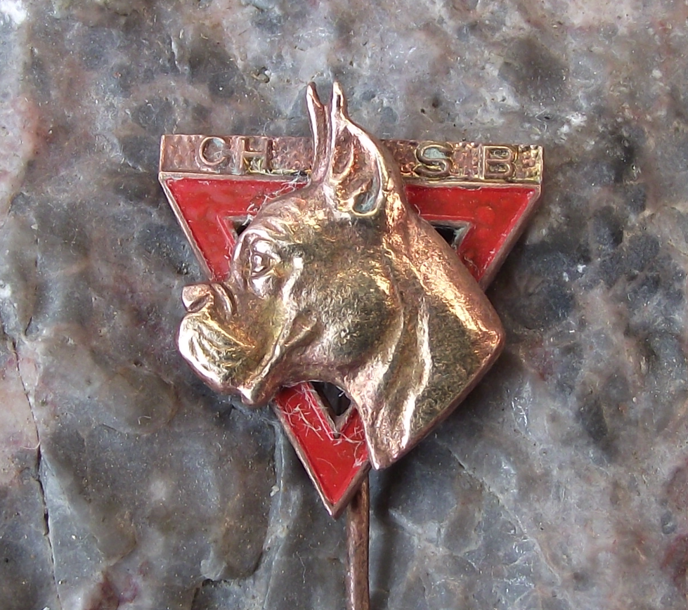 Vintage Boxer Dog Breeders and Owners Club of CSSR Czechoslovakia Pin Badge - Badgecrazy
