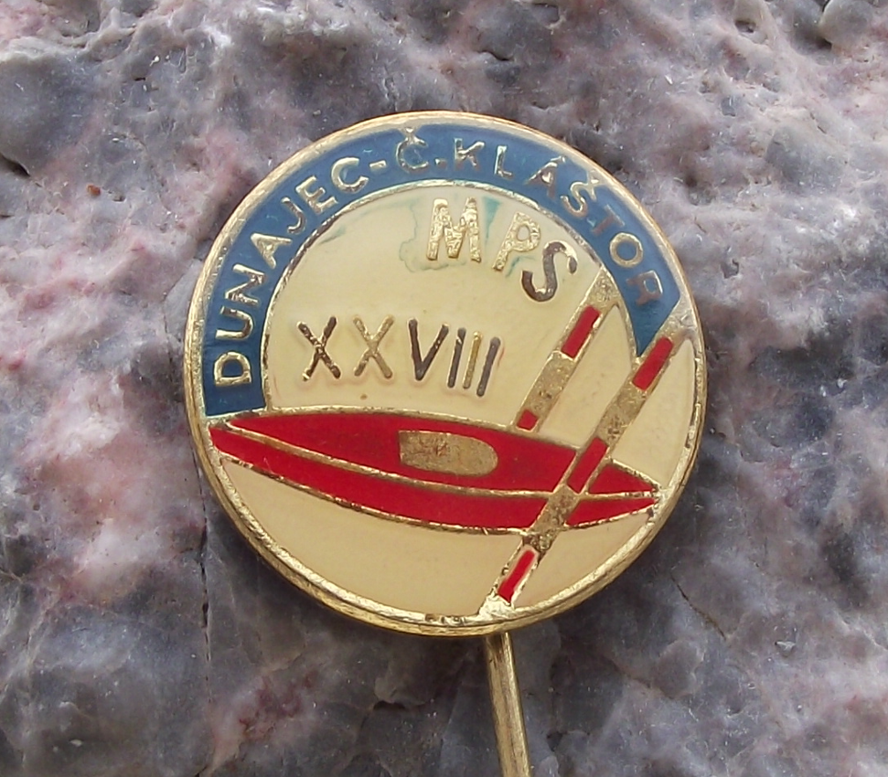 1981 International Canoe Kayak Whitewater Slalom Championships MPS Pin Badge - Badgecrazy