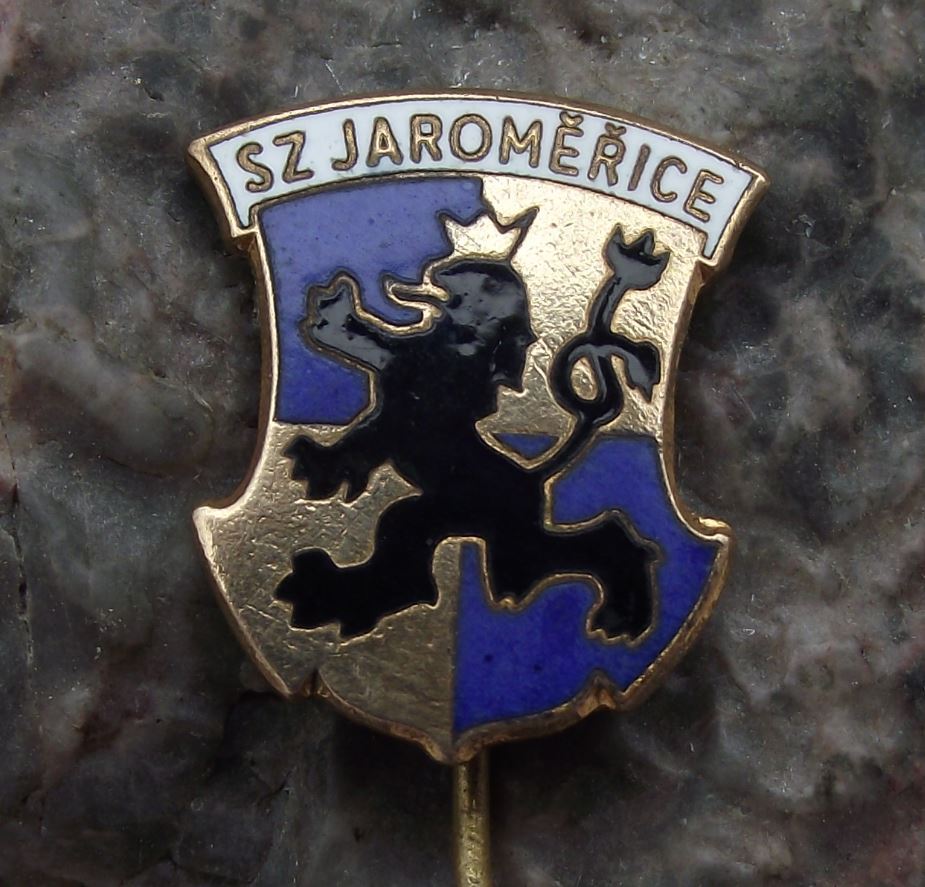 SZ Jaromerice State Czech Castle Palace Coat of Arms Heraldic Crest Pin Badge - Badgecrazy