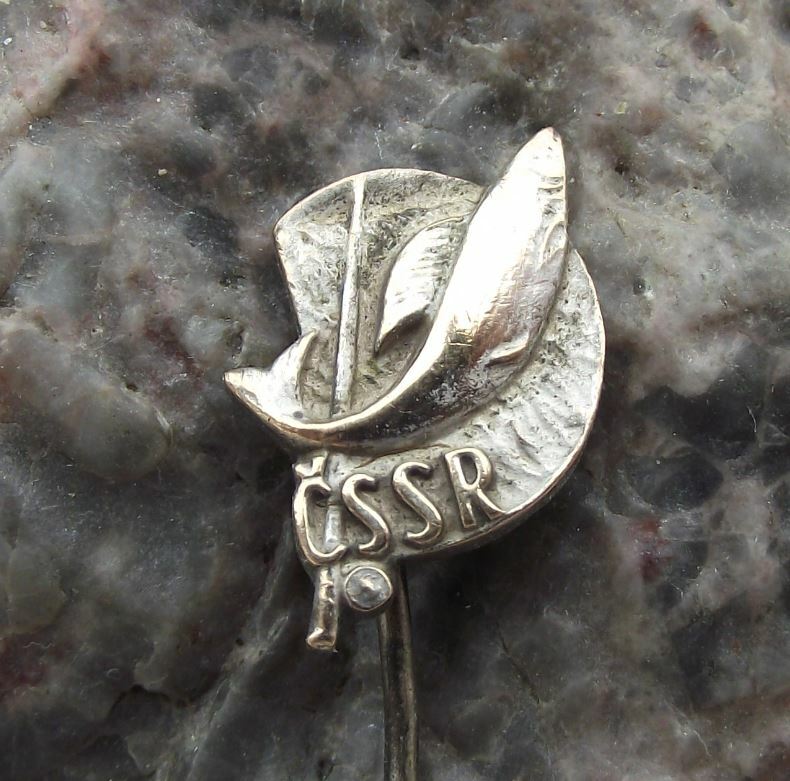 Vintage CSRS Czechoslovakia CSSR Fishing Association Society Members Pin Badge - Badgecrazy