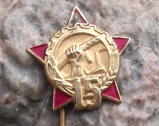 1959 Slovakia National Military Armed Uprising 15th Anniversary SNP Pin Badge - Badgecrazy