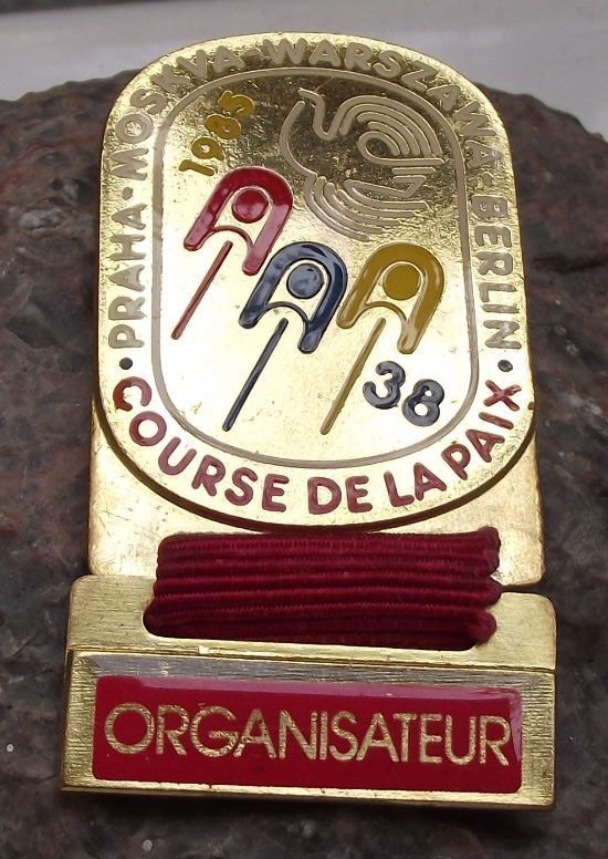 1985 Course de la Paix Peace Race WBP Cycling Cycle Tour Organiser ID Pin Badge - Badgecrazy