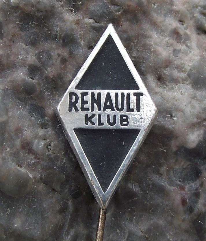 Antique 1950s Renault Klub French Car Maker Diamond Logo Club Members Pin Badge - Badgecrazy