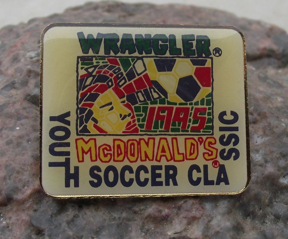 1995 Wrangler McDonalds Youth Soccer Classic USA United States Soccer Pin Badge - Badgecrazy