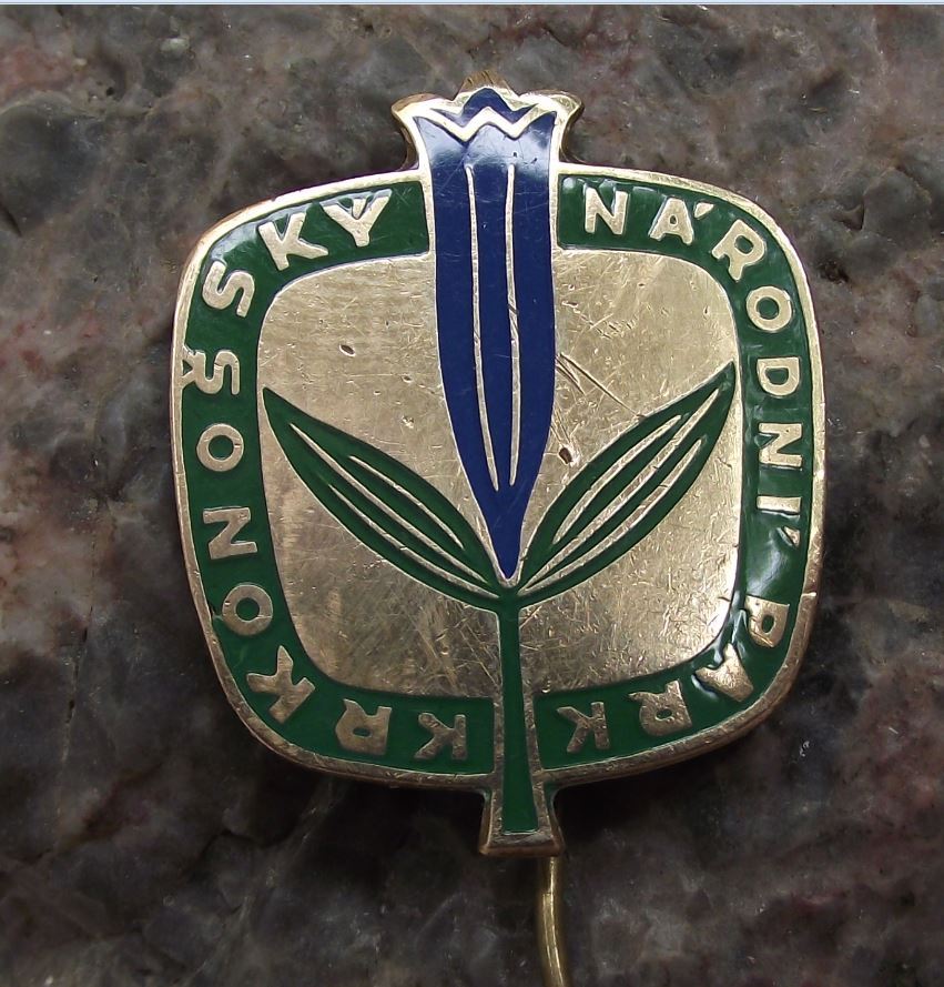 Krkonose National Park Gentiana Blue Flower Czech Mountain Park Pin Badge - Badgecrazy