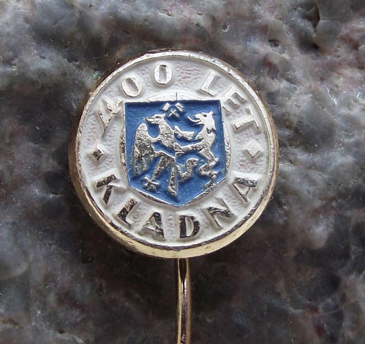 1961 Kladno Czech Coat of Arms 400th Anniversary Heraldic Crest Pin Badge - Badgecrazy