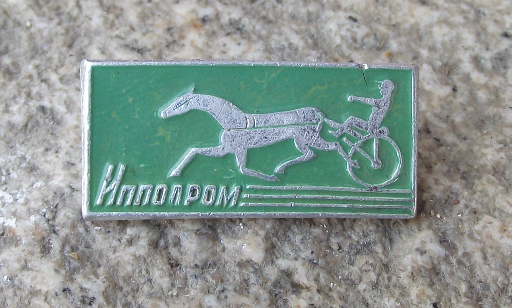 Vintage Moscow Hippodro Horse Racing Equestrian Pin Badge - Badgecrazy