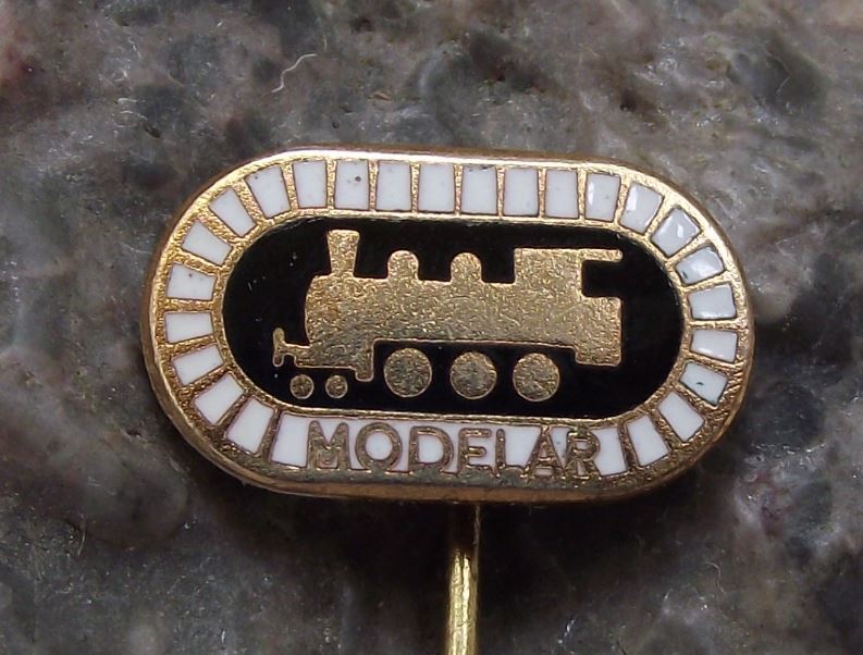 Scale Model Train Maker Designer Club Czechoslovakia Steam Locomotive Pin Badge - Badgecrazy