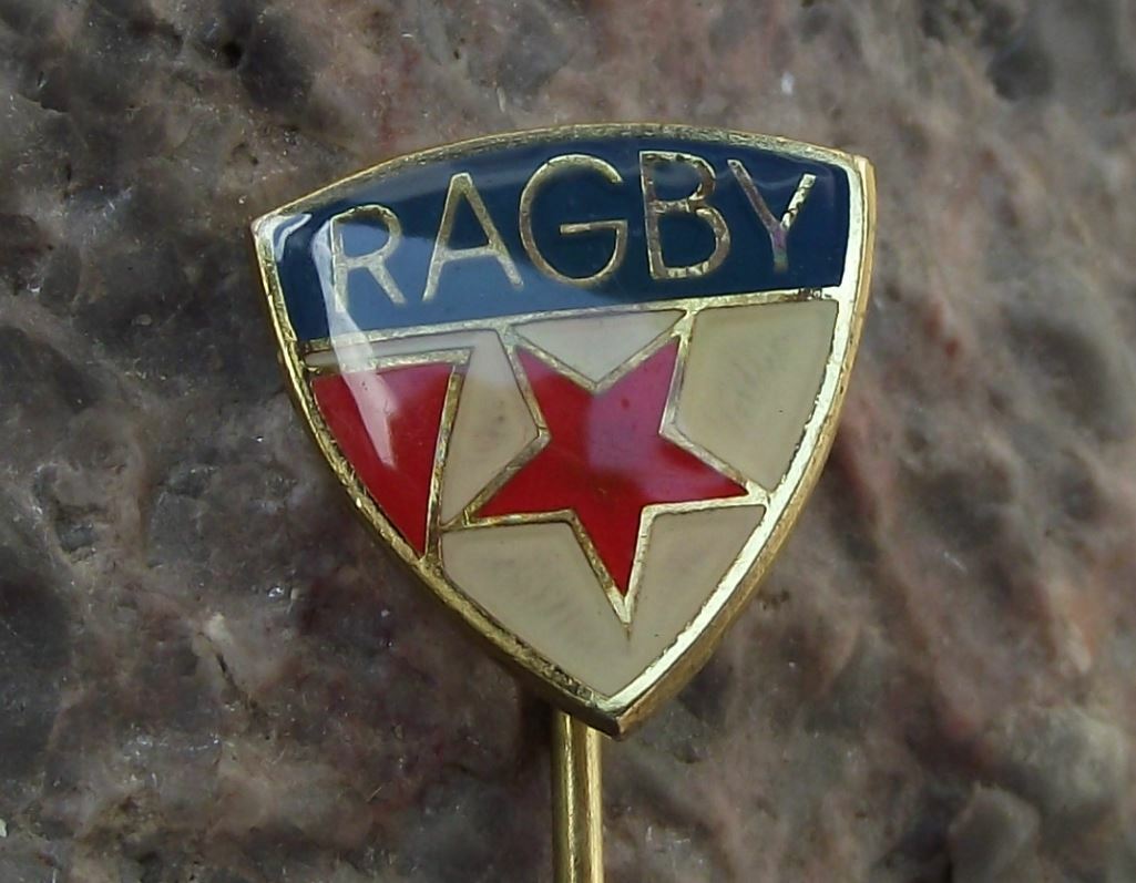 Vintage Slavia Praha Prague Rugby Club Czechoslovakia Red Star Sports Pin Badge - Badgecrazy