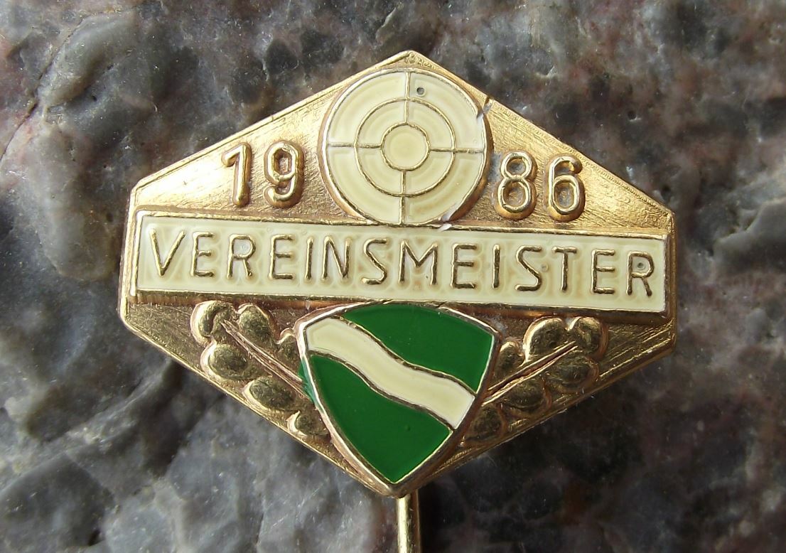 1986 Rheinland Shooting German Defence Association Club Champion Award Pin Badge - Badgecrazy