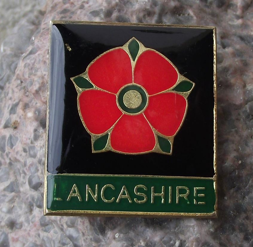 Antique Lancashire County Cricket Club Old Trafford Rose Logo Sports Pin Badge - Badgecrazy