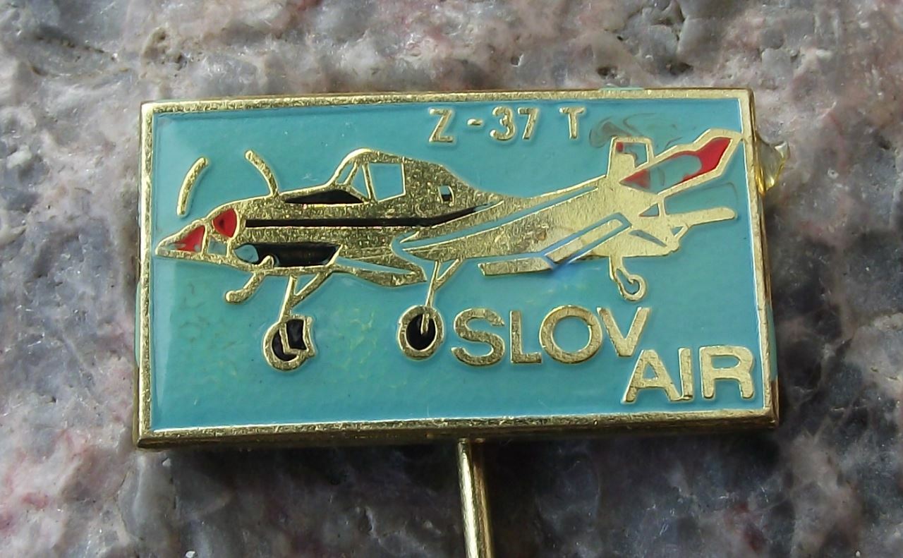Vintage Slov Air Moravan Z-37 Crop Spraying Aircraft Plane Slovair Pin Badge - Badgecrazy