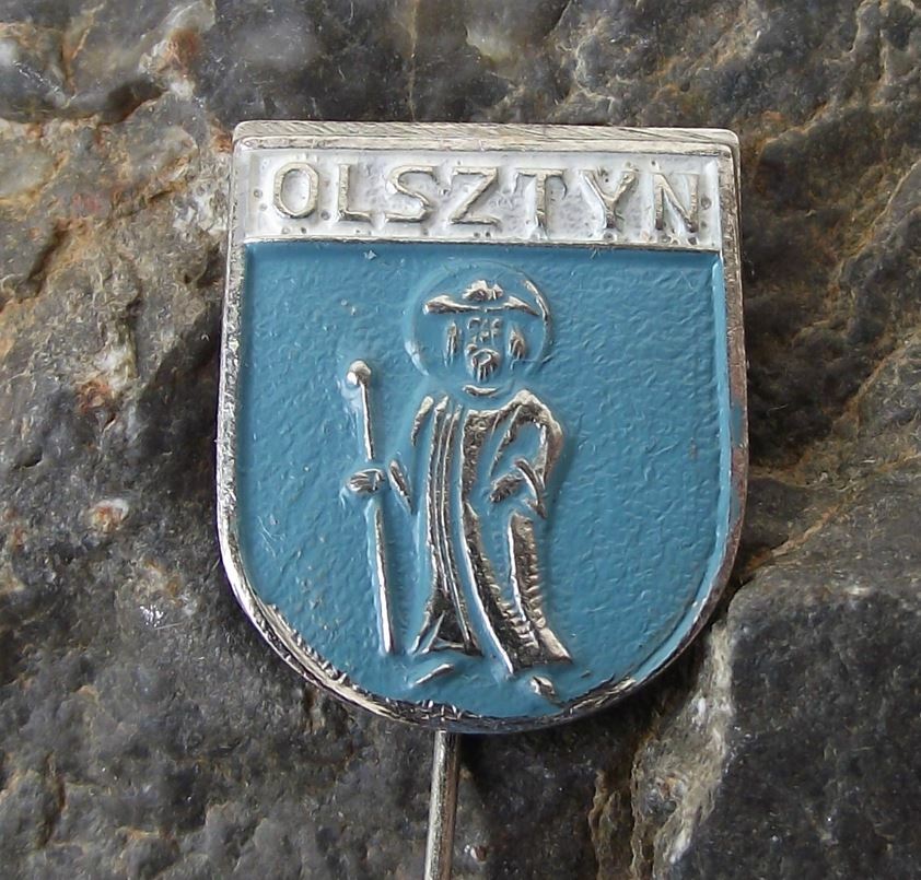 Vintage Olsztyn Polish Poland City Heraldic Crest Shield Coat of Arms Pin Badge - Badgecrazy