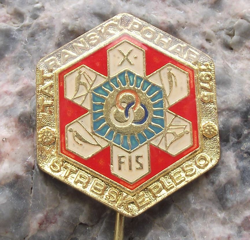 1975 Ski Flying Jumping Downhill Tatra Cup Competition FIS Slavic Cup Pin Badge - Badgecrazy