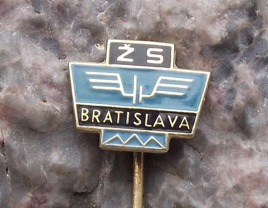 Vintage ZS Bratislava Czech Railway System CSD Rail Repair Logistics Pin Badge