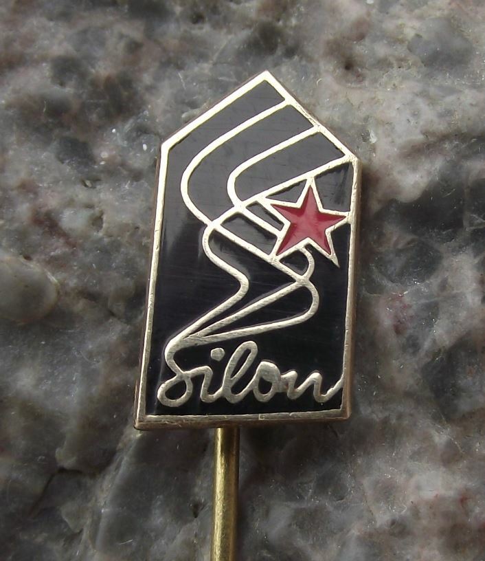 Antique Silon Nylon Tackle Line Company Czechoslovakia Fishing Pin Badge - Badgecrazy