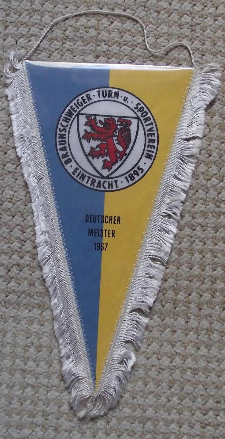1967 Eintracht Braunschweig 1895 Football Club Supporters Soccer Pennant Flag - Badgecrazy