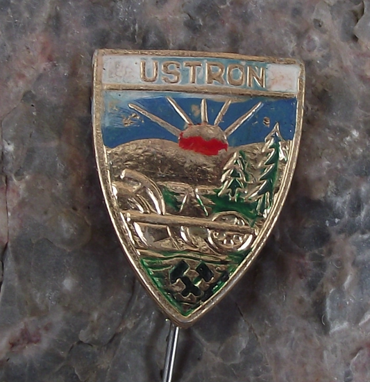 Vintage Ustron Poland Polish Health Resort Silesia Pin Badge - Badgecrazy