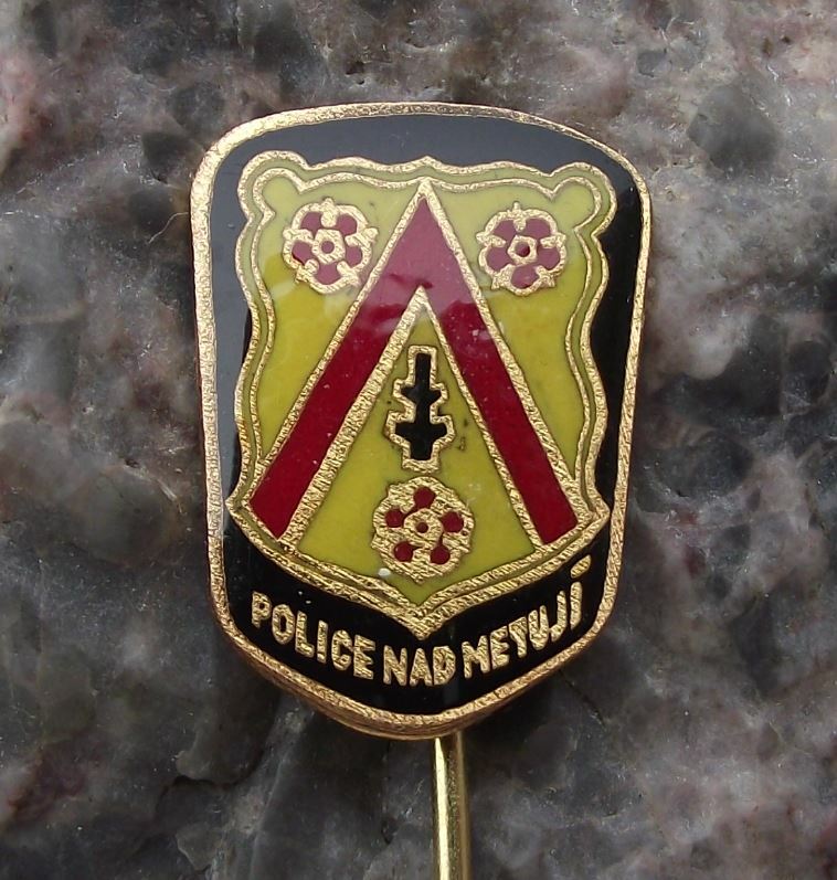 Antique Police nad Metuji Heraldic Crest Unicorn Coat of Arms Shield Pin Badge - Badgecrazy