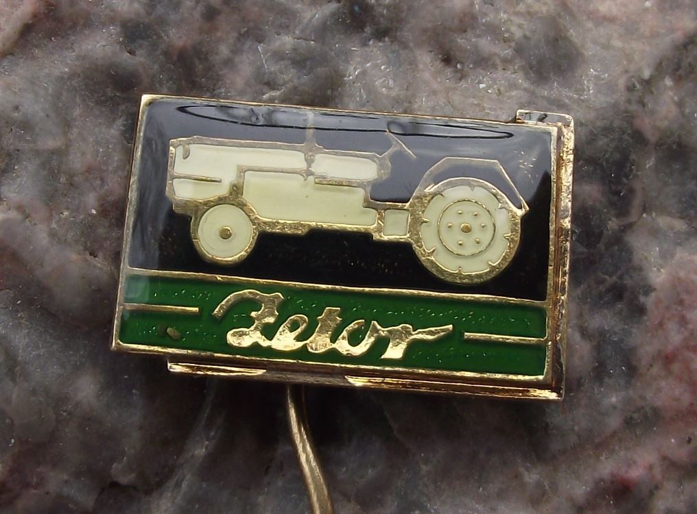Antique Zetor Tractors Czech Agricultural Farming Machines Farm Black Pin Badge - Badgecrazy