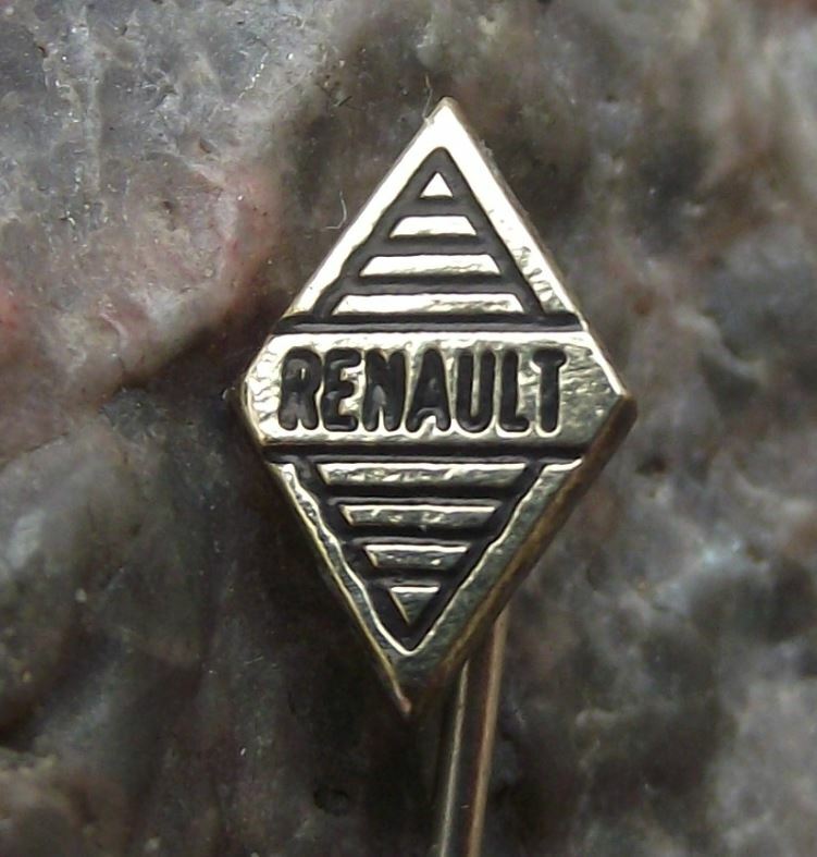 Vintage Renault French Car Maker Diamond Logo Small Advertising Pin Badge - Badgecrazy