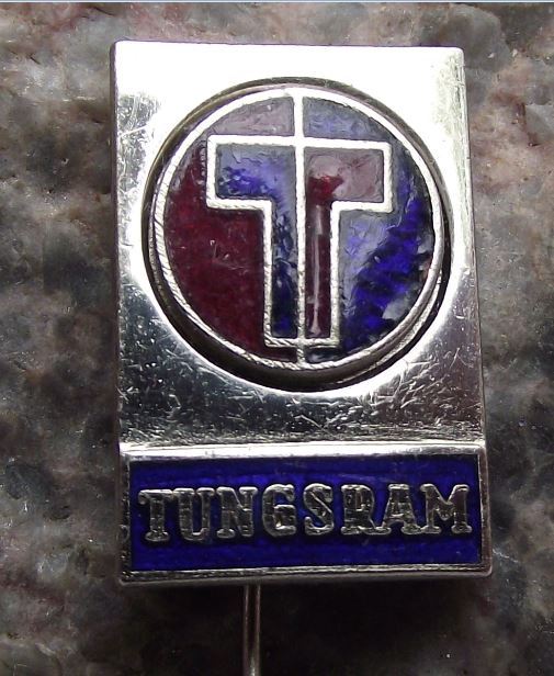 Tungsram General Electric GE Lightbulb Factory Tungsten Wolfram Pin Badge - Badgecrazy