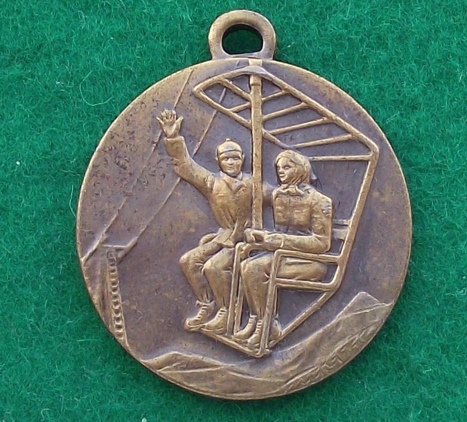 Vintage Mala Fatra Slovakia Tatra Mountain Trails Lift Tourist Pendant Talisman - Badgecrazy