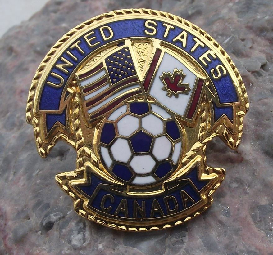 United States Soccer Canada Football USA Flags National Team Sports Pin Badge - Badgecrazy
