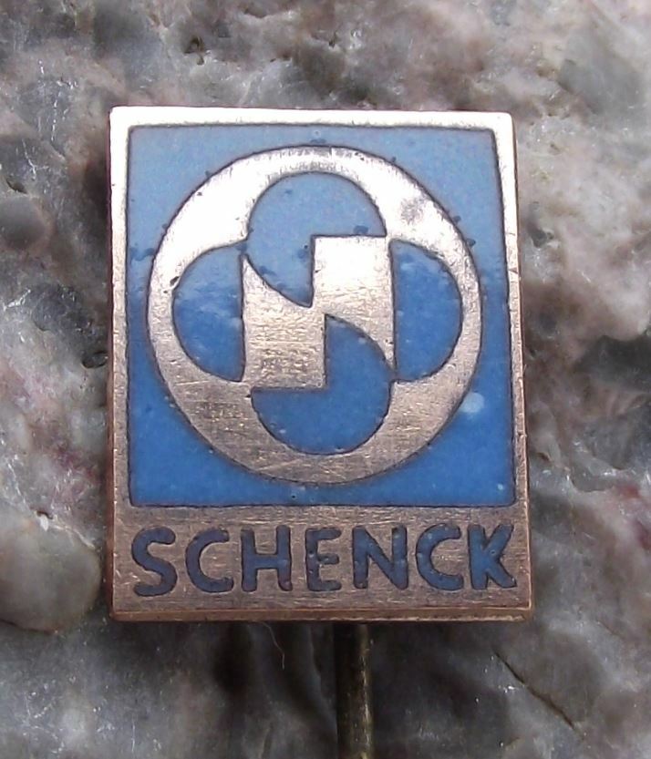 Vintage Schenck Weighing Feeding Screening Technologies Engineering Pin Badge - Badgecrazy