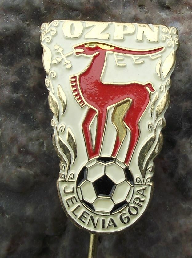 Antique OZPN Jelenia Gora Poland Polish Football Club Deer Logo Pin Badge - Badgecrazy