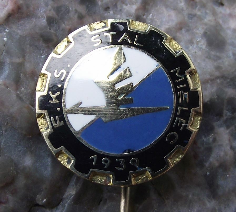 Vintage FKS Stal Mielec 1939 Poland Polish Football Soccer Club Shield Pin Badge - Badgecrazy