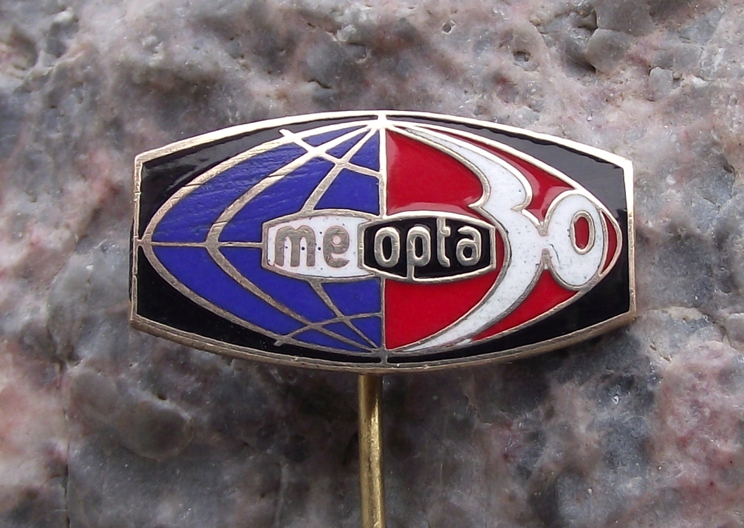 1963 Antique Meopta Viewmaster Meoskop Camera Optical 30th Anniversary Pin Badge - Badgecrazy