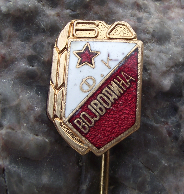 1974 FK Vojvodina Serbia Yugoslavia Football Club 60th Anniversary Pin Badge - Badgecrazy