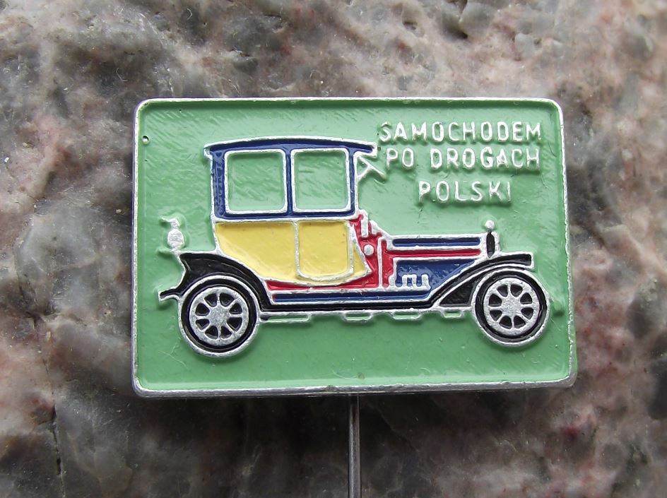 Antique Poland Veteran Vintage Cars Polish Road Driving Series Pin Badge - Badgecrazy