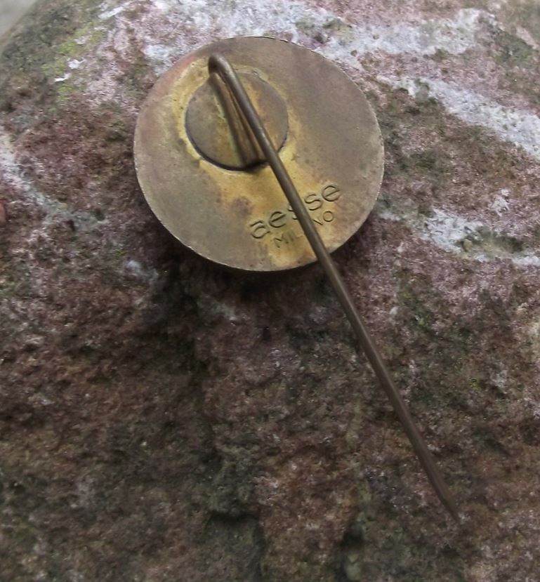 Vintage Simbi Italian Electromagnetics Logo Technology Company Pin Badge - Badgecrazy