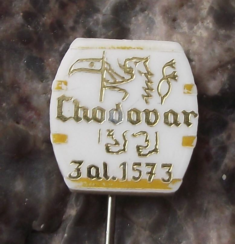 Vintage Chodovar 1575 Czechoslovakia Brewery Beer Lager Lion Motif Pin Badge - Badgecrazy