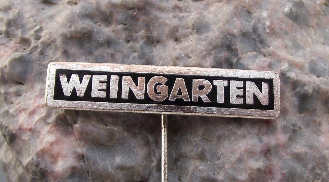 Vintage Weingarten Company German Company Advertising Pin Badge - Badgecrazy