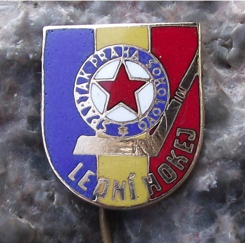1950s Sparta Spartak Praha Sokolovo Prague Ice Hockey Team Czech Pin Badge
