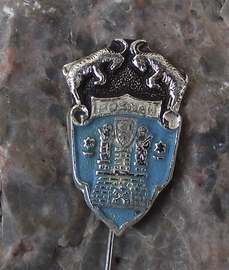 Vintage Poznan Polish City Heraldic Crest Official Poland Coat of Arms Pin Badge - Badgecrazy