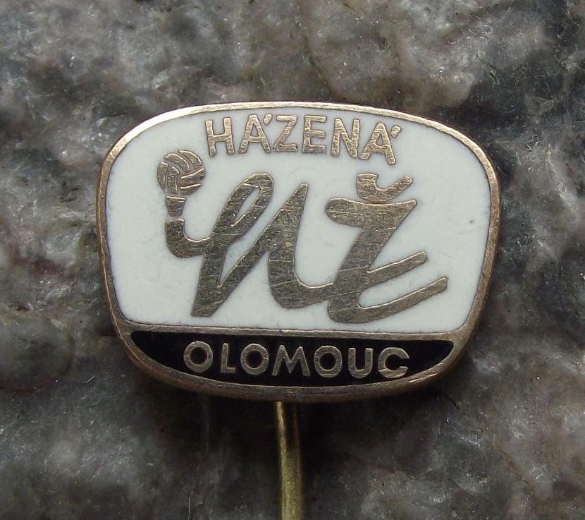 Antique Olomouc Czechoslovakia Handball Club Team Hazena Ball Sport Pin Badge - Badgecrazy