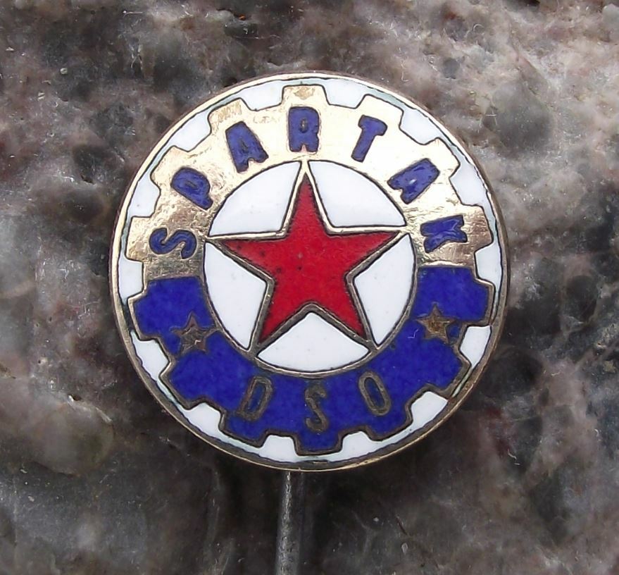 Antique SK Motorlet Praha Spartak DSO Czech Football Soccer Club Fan Pin Badge - Badgecrazy