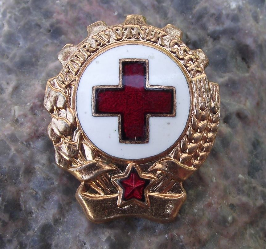 Antique Czech Red Cross Association Medical Medic Uniform First Aid Pin Badge - Badgecrazy