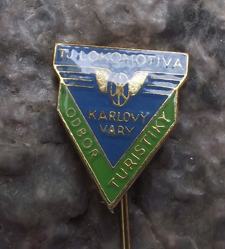 Antique Locomotive Lokomotiva Karlovy Vary Soccer Football Club Train Pin Badge - Badgecrazy
