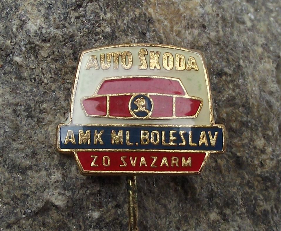 Czech Svazarm Automotoklub AAA Association Car Club AMK Mlada Boleslav Pin Badge - Badgecrazy