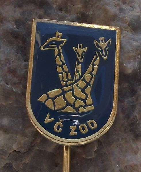 Antique Group Giraffe Herd Safari Park Dvur Kralove Czech Zoo Visitors Pin Badge - Badgecrazy