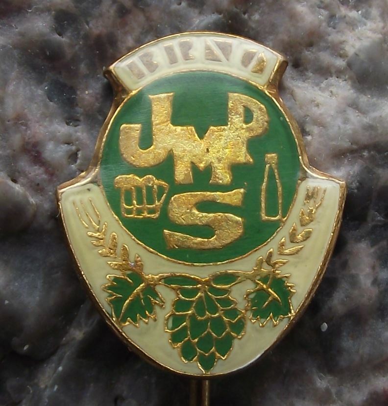 Vintage JMPS South Moravian Breweries of Czechoslovakia Beer Lager Pin Badge - Badgecrazy