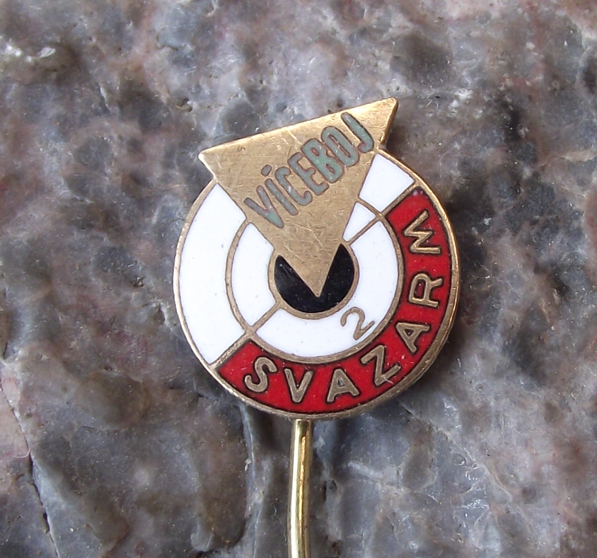 Vintage Svazarm Czech Paramilitary All Round Training Award 2nd Class Pin Badge - Badgecrazy
