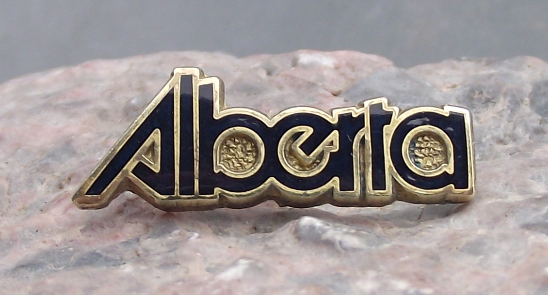 Vintage Alberta Province Western Canada State Logo Motif Canadian Hat Pin Badge - Badgecrazy
