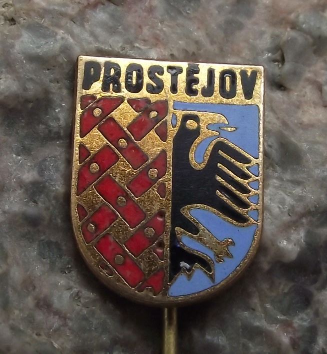 Prostejov Moravia Black Eagle Heraldic Crest Tourist Travel Souvenier Pin Badge - Badgecrazy